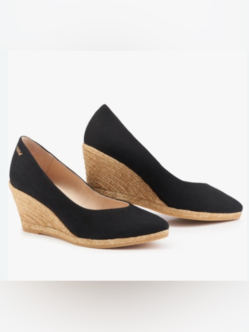 Black Canvas Espadrille Wedge Pumps Marquesa Canvas Espadrille size 40 / US 9